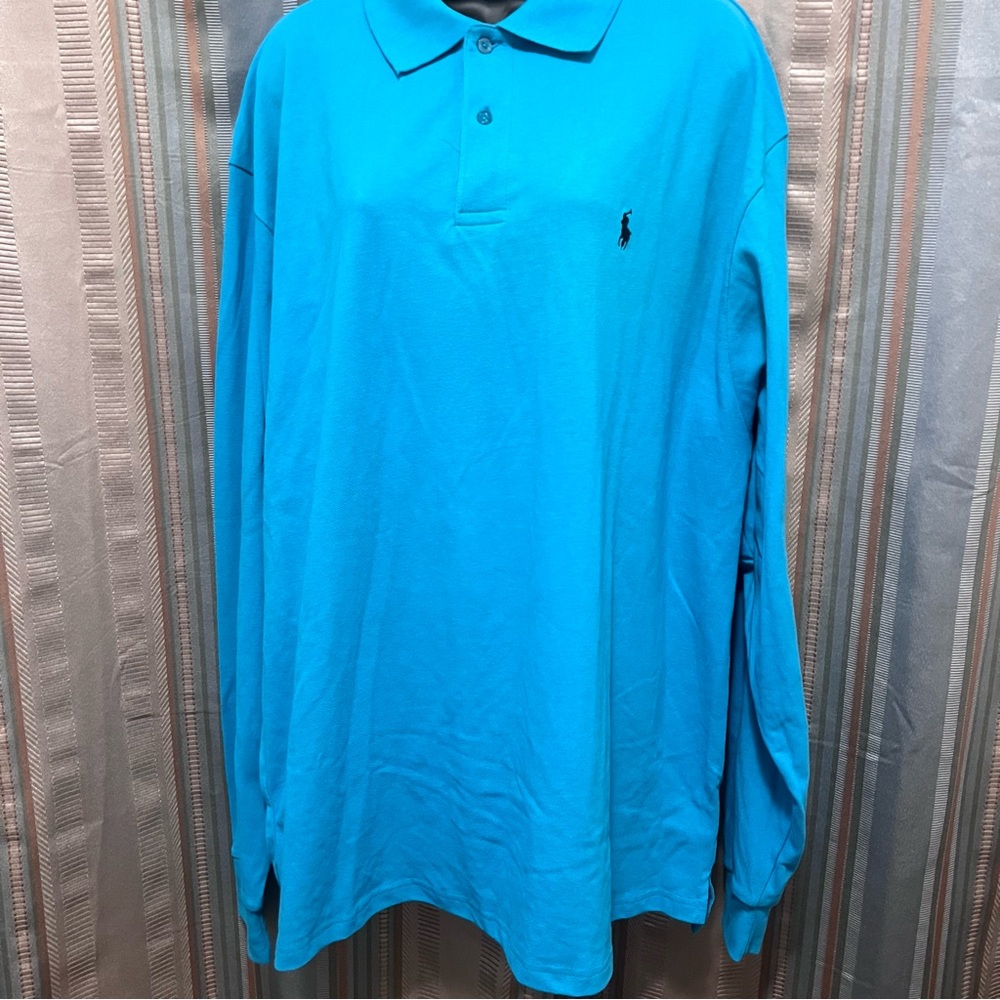 Polo by Ralph Lauren Men's Aqua Blue Polo Shirt Sz 2x